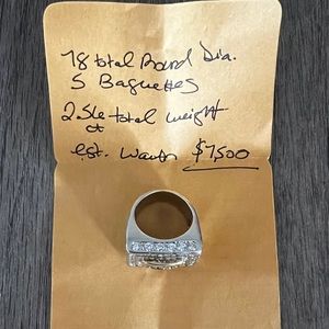 Custom designed based off of a vintage Cartier design.